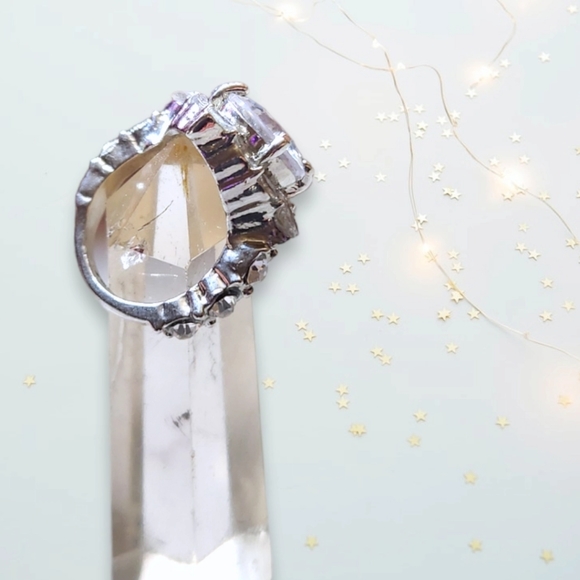 Women's Engagement Wedding Ring Large Halo Solitaire Nwt - Picture 6 of 9